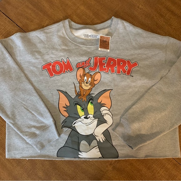 tom & jerry Tops - Tom & Jerry Cropped Sweatshirt